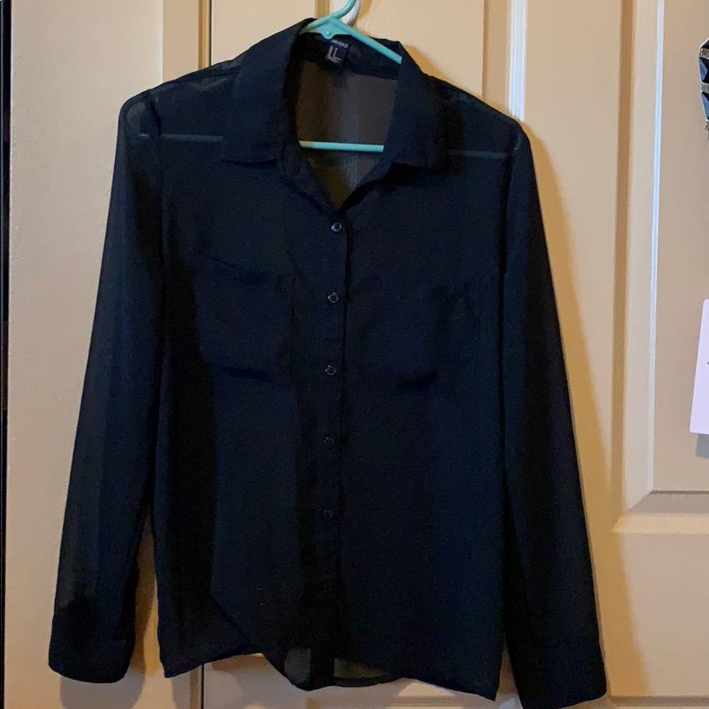 Sheer black top